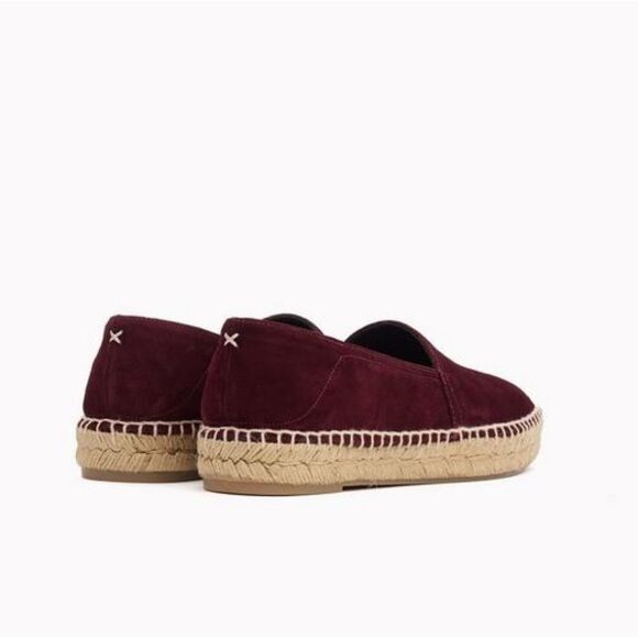 RAG & BONE Burgundy Wine Suede Leather Espadrille Slipon Loafers Flats - Picture 4 of 14